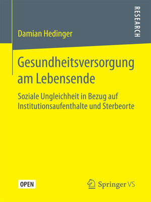 cover image of Gesundheitsversorgung am Lebensende